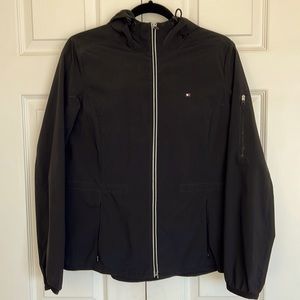 Black Tommy Hilfiger wind jacket, size M